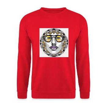 Black and Yellow - Unisex Pullover - Rot - Vorne - Alina (178cm) & Michal (187cm)