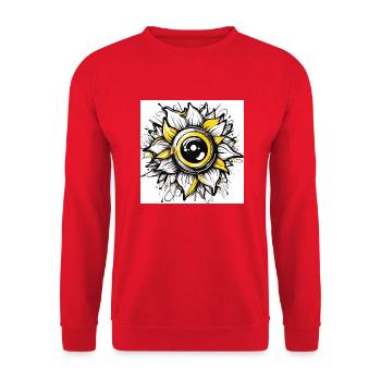 Eyed Sun - Unisex Pullover - Rot - Vorne - Alina (178cm) & Michal (187cm)