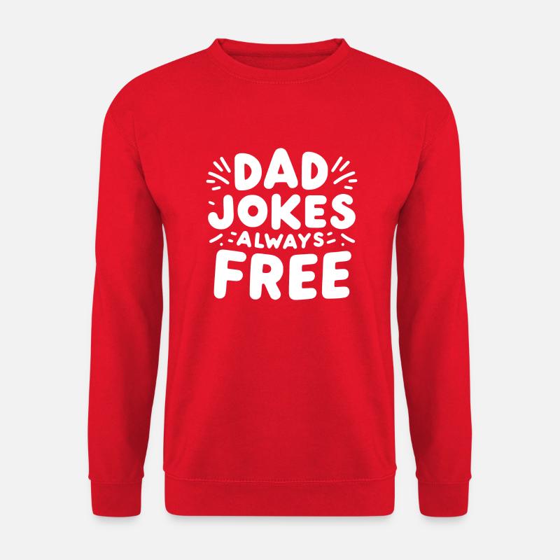 Papa-Witze immer kostenlos - Unisex Pullover - Rot