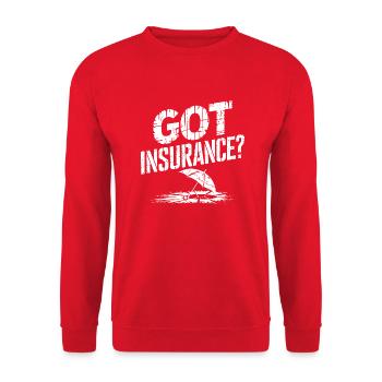 Beratung zur optimalen Absicherung - Unisex Pullover - Rot - Vorne - Alina (178cm) & Michal (187cm)