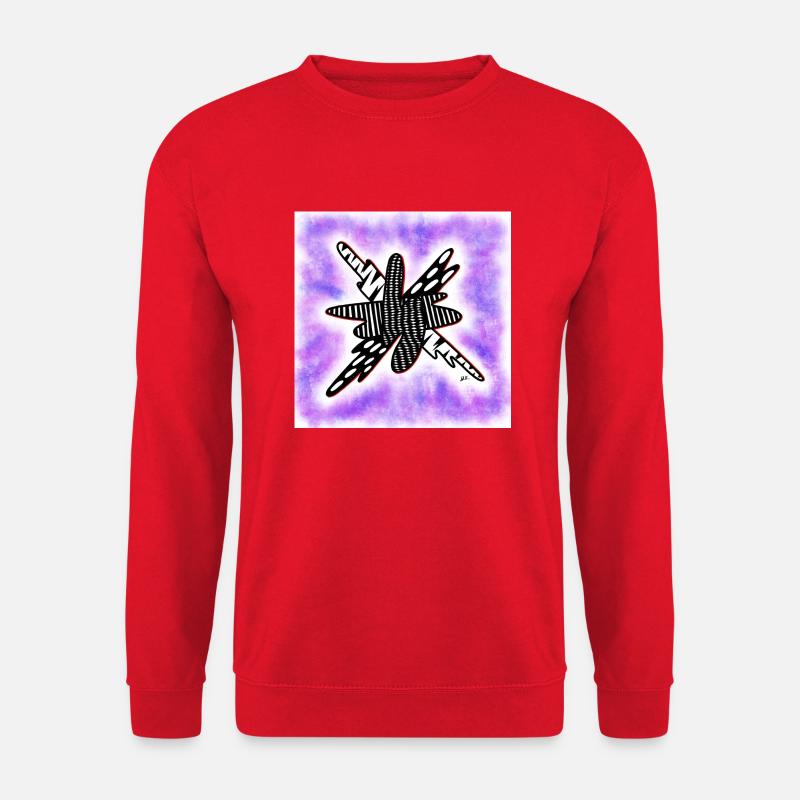 Creative patterned blob on violet - Unisex Sweatshirt - red