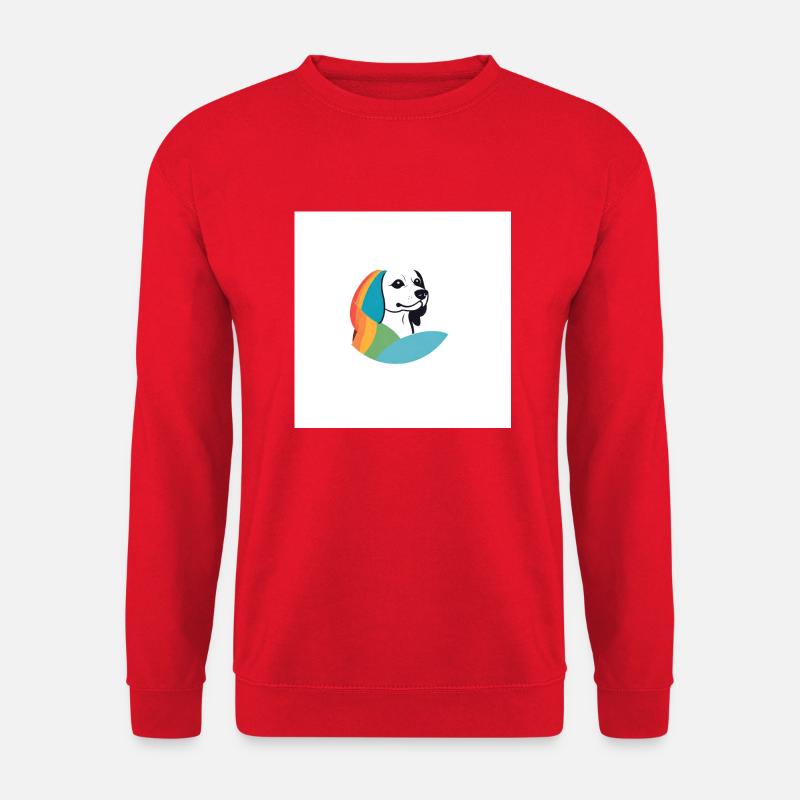 Bunter Hund - Unisex Pullover - Rot