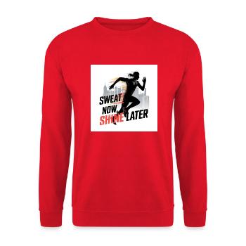 Sweat Now, Shine Later - Sweat-shirt Unisexe - rouge - Devant - Alina (178cm) & Michal (187cm)