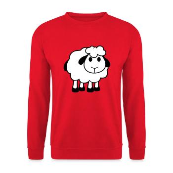 mouton bébé se tient mignon mignon agneau enfant cool bande dessinée - Sweat-shirt Unisexe - rouge - Devant - Alina (178cm) & Michal (187cm)