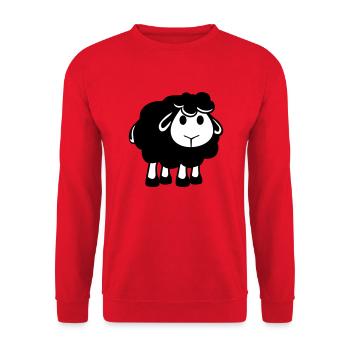 mouton noir petit mignon mignon agneau cool bande dessinée - Sweat-shirt Unisexe - rouge - Devant - Alina (178cm) & Michal (187cm)