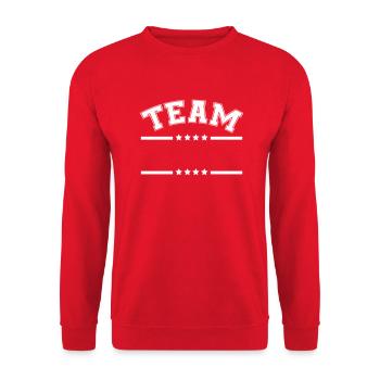 Team Stroke Stern - Unisex Sweatshirt - red - Front - Alina (178cm) & Michal (187cm)