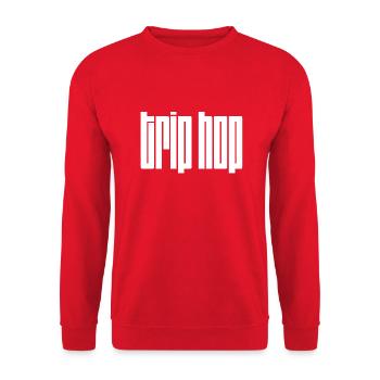Conception de logo Trip Hop - Sweat-shirt Unisexe - rouge - Devant - Alina (178cm) & Michal (187cm)