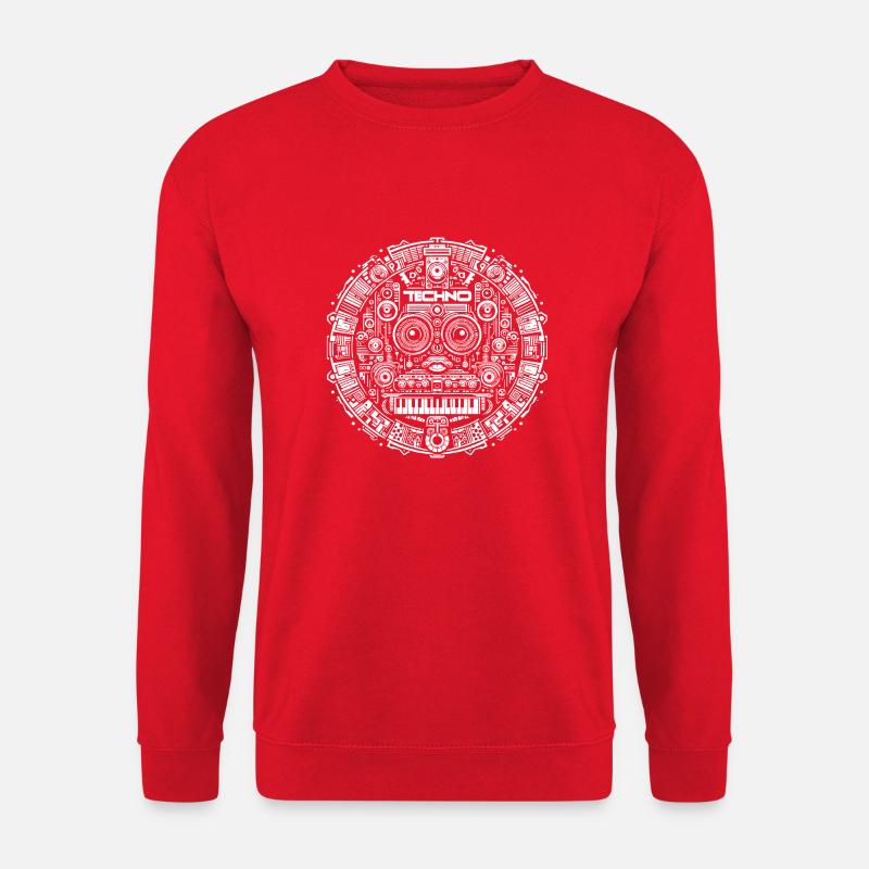 Techno Music Logo - Unisex Pullover - Rot