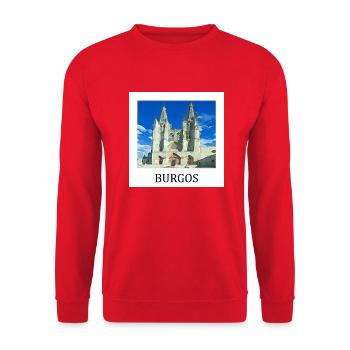 Burgos - Unisex Sweatshirt - red - Front - Alina (178cm) & Michal (187cm)