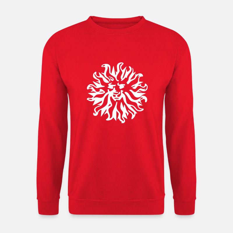 Lion White - Unisex Sweatshirt - red