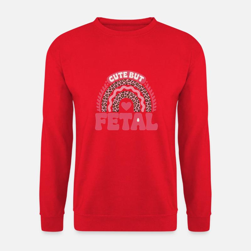 cute but fetal - Unisex Pullover - Rot