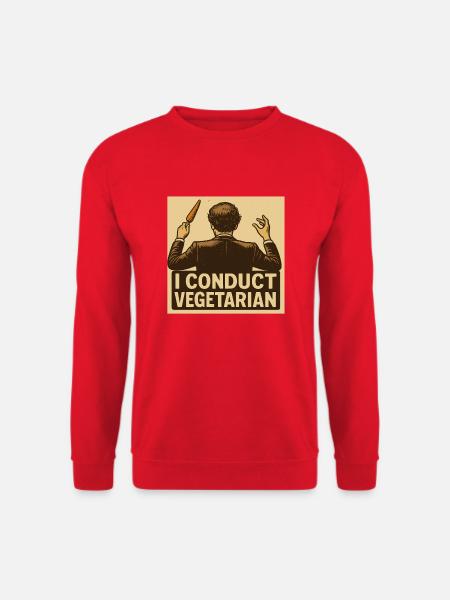 Dirigent I conduct vegetarian - Unisex Pullover - Rot