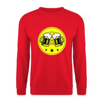 Beer Party Icon - Unisex Sweatshirt - red - Front - Alina (178cm) & Michal (187cm)