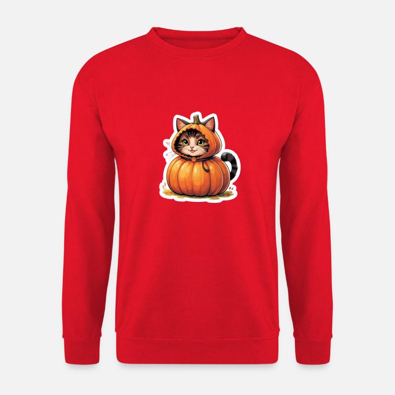 Kürbis Katze - Unisex Pullover - Rot