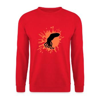 Octopus Paint Blobs Octopus Drops Graffiti Blobs - Unisex Sweatshirt - red - Front - Alina (178cm) & Michal (187cm)