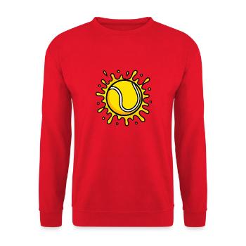 tennisball klecks - Unisex Pullover - Rot - Vorne - Alina (178cm) & Michal (187cm)