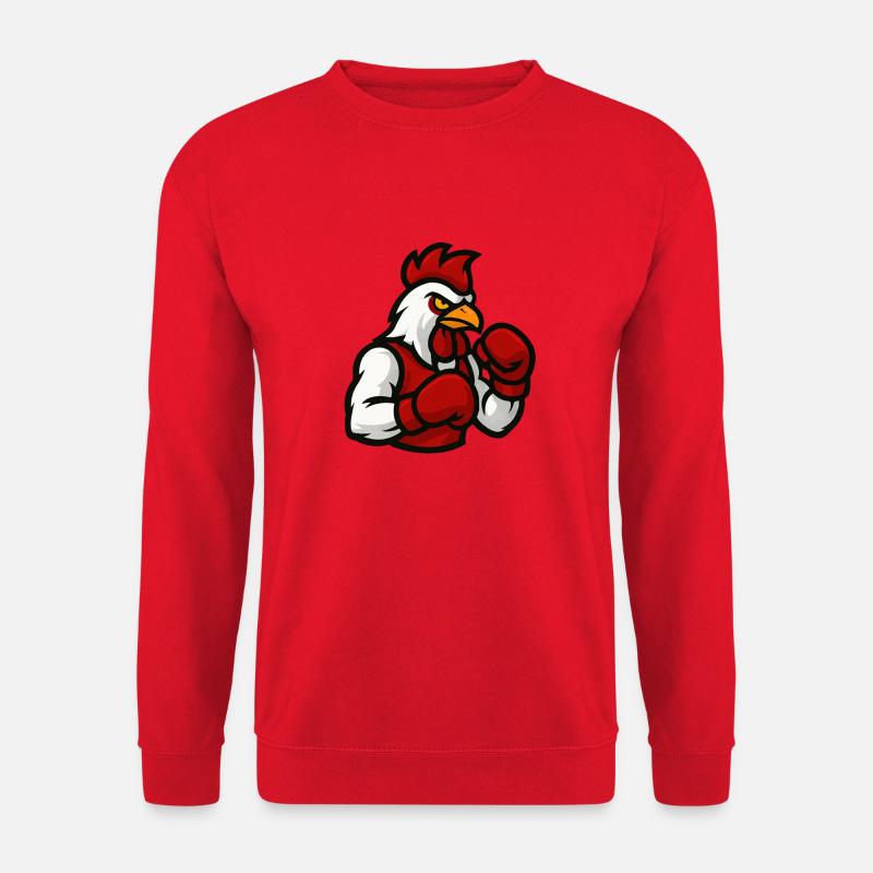 hahn boxer comic - Unisex Pullover - Rot