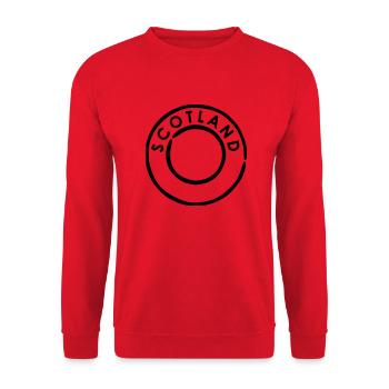 Schottland - Unisex Pullover - Rot - Vorne - Alina (178cm) & Michal (187cm)