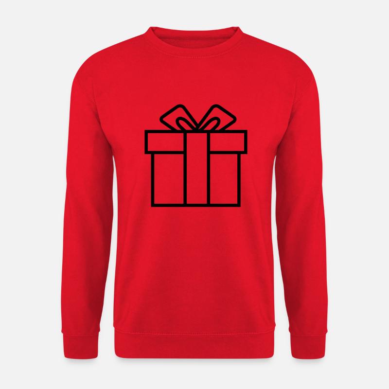 gift - package - christmas - Unisex Sweatshirt - red