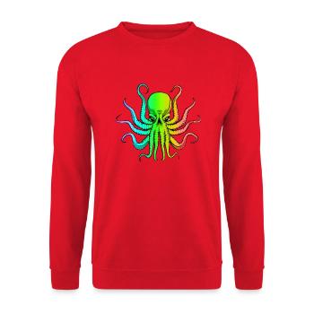 Rainbow Cthulhu - Unisex Sweatshirt - red - Front - Alina (178cm) & Michal (187cm)