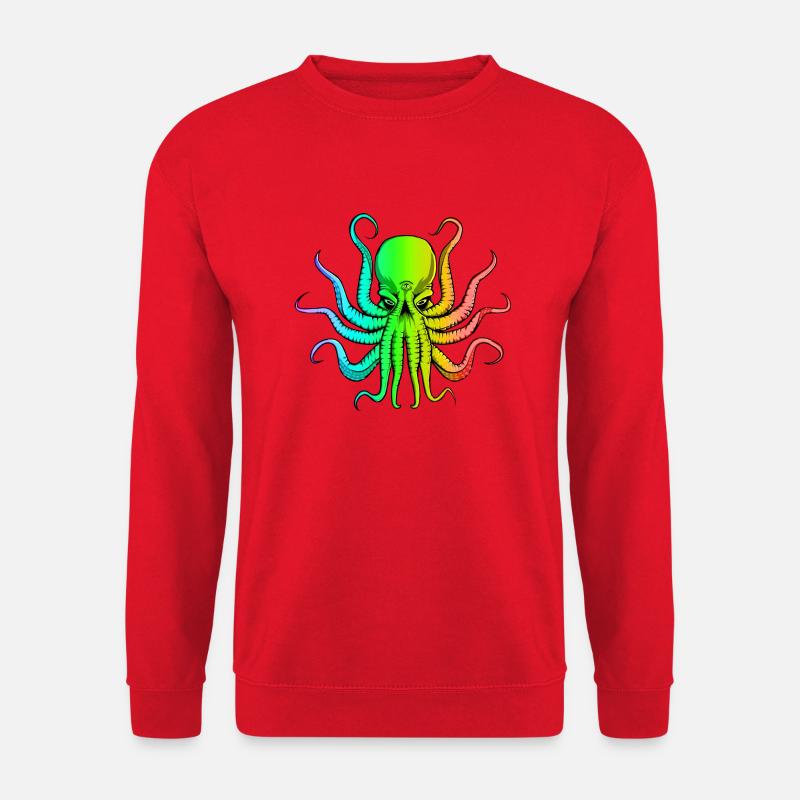 Rainbow Cthulhu - Unisex Sweatshirt - red