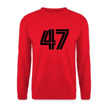 47 - Sweat-shirt Unisexe - rouge - Devant - Alina (178cm) & Michal (187cm)
