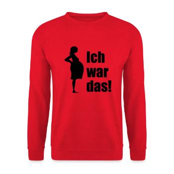 Enceinte, j'étais! - Sweat-shirt Unisexe - rouge - Devant - Alina (178cm) & Michal (187cm)