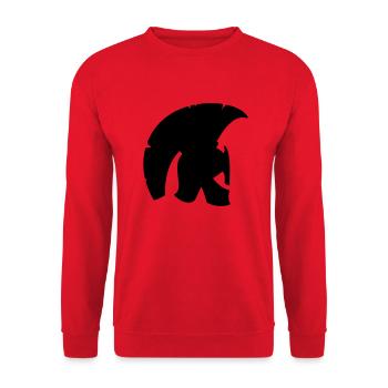spartan helmet 1c - Unisex Sweatshirt - red - Front - Alina (178cm) & Michal (187cm)
