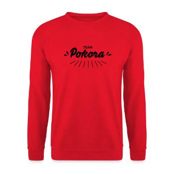 Team Pokora - Unisex Sweatshirt - red - Front - Alina (178cm) & Michal (187cm)