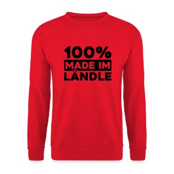 100% made im Ländle - Unisex Pullover - Rot - Vorne - Alina (178cm) & Michal (187cm)
