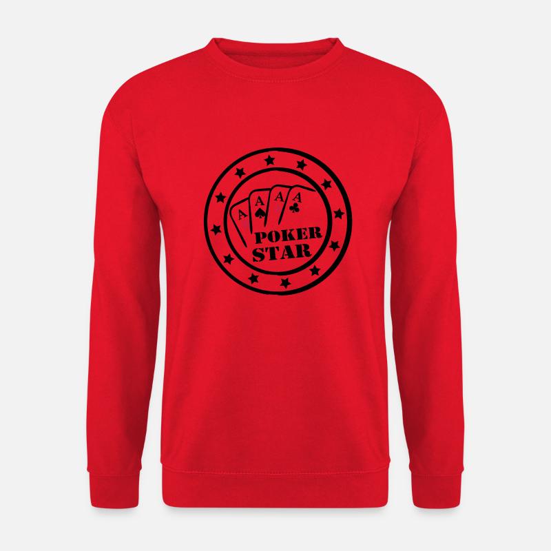 Poker Star Logo - Unisex Pullover - Rot