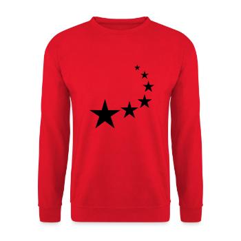 stars - Unisex Sweatshirt - red - Front - Alina (178cm) & Michal (187cm)