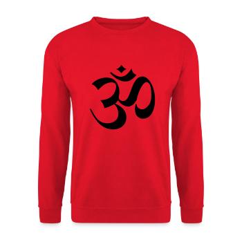 om_zeichen__f1 - Unisex Pullover - Rot - Vorne - Alina (178cm) & Michal (187cm)
