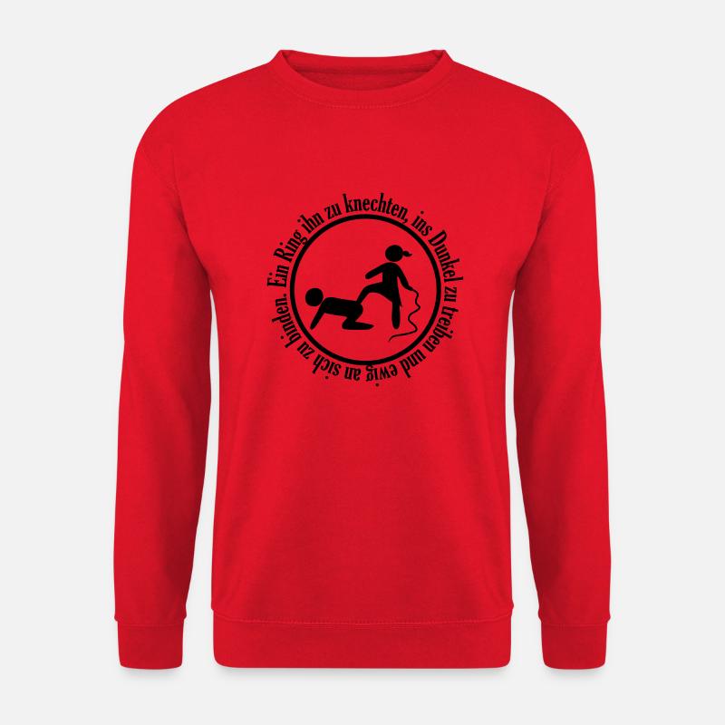 JGA Jungesellenabschied Ehering Peitsche - Unisex Pullover - Rot