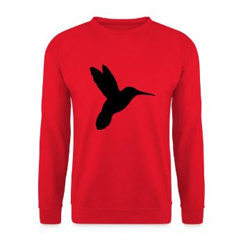 kolibri_gm1 - Unisex Pullover - Rot - Vorne - Alina (178cm) & Michal (187cm)
