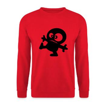 petit homme rigolo anime dessin cartoon - Sweat-shirt Unisexe - rouge - Devant - Alina (178cm) & Michal (187cm)