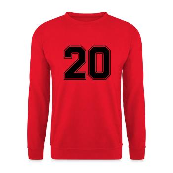 20 - Unisex Pullover - Rot - Vorne - Alina (178cm) & Michal (187cm)