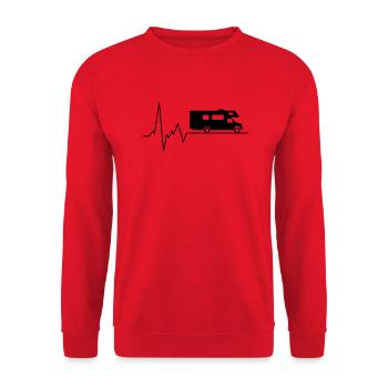caravan - Unisex Sweatshirt - red - Front - Alina (178cm) & Michal (187cm)