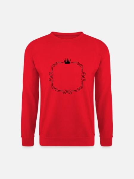 rahmen ornamente krone - Unisex Pullover - Rot