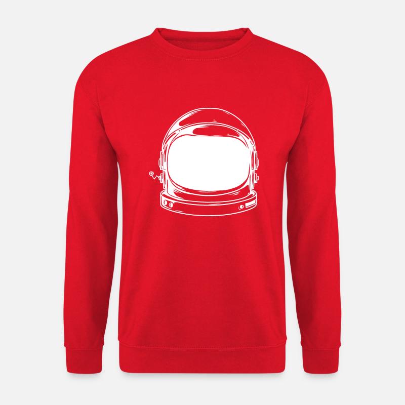 Astronaut helmet White simple - Unisex Sweatshirt - red