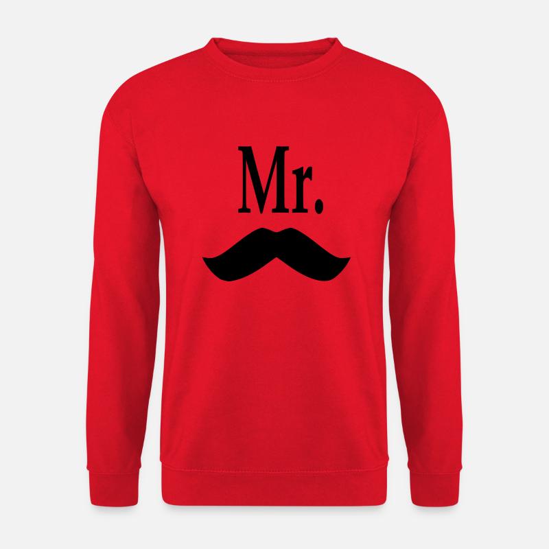 Mr. mustache. - Unisex Sweatshirt - red
