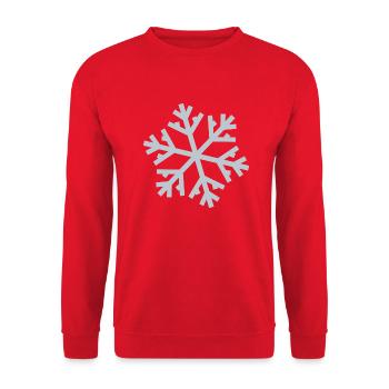 Flocon de neige - Sweat-shirt Unisexe - rouge - Devant - Alina (178cm) & Michal (187cm)