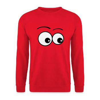 yeux - Sweat-shirt Unisexe - rouge - Devant - Alina (178cm) & Michal (187cm)