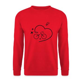 i love biking - Unisex Sweatshirt - red - Front - Alina (178cm) & Michal (187cm)