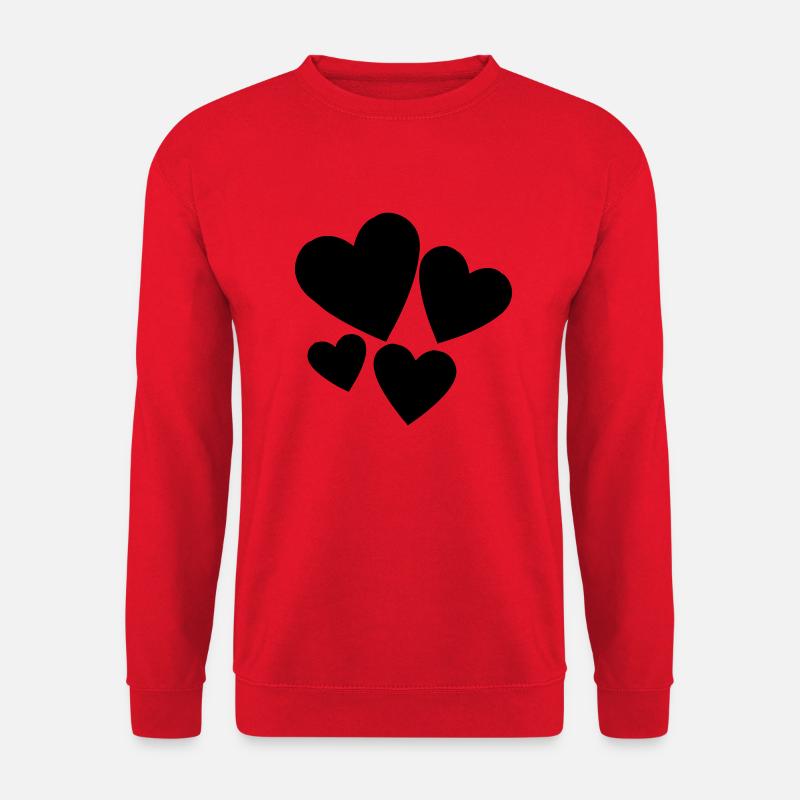 Hearts - Unisex Sweatshirt - red