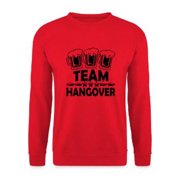 Alcool de l’équipe De la gueule de bois - Sweat-shirt Unisexe - rouge - Devant - Alina (178cm) & Michal (187cm)