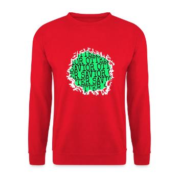 animal print animal rights activists veganism art - Unisex Pullover - Rot - Vorne - Alina (178cm) & Michal (187cm)