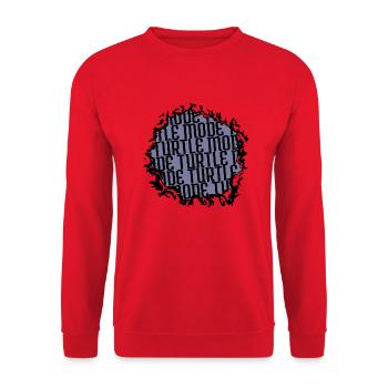 funny quote birthday creature green - Unisex Pullover - Rot - Vorne - Alina (178cm) & Michal (187cm)