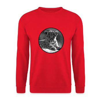 Baby-Jaguar - Unisex Pullover - Rot - Vorne - Alina (178cm) & Michal (187cm)
