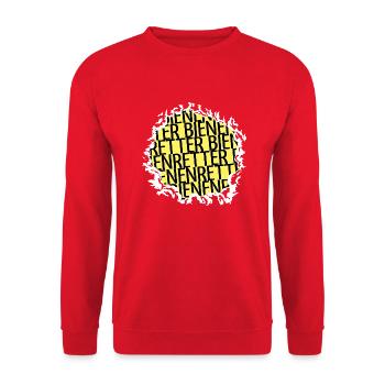 frauen vegetarier beleibt witzig kuh wespe - Unisex Pullover - Rot - Vorne - Alina (178cm) & Michal (187cm)